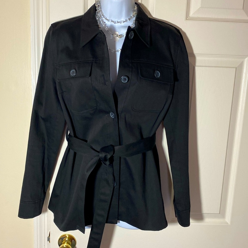 ๐ฉFabulous KORS Michael Kors black button front jacket๐ชญ